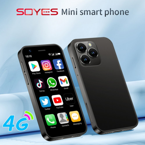 SOYES XS16, 3 Go + 64 Go, 3,0 pouces Android 10.0 MTK6737 Quad Core, Bluetooth, WiFi, Réseau : 4G, Double SIM, Prise en charge de Google Play Store (Noir) SS876B363-013