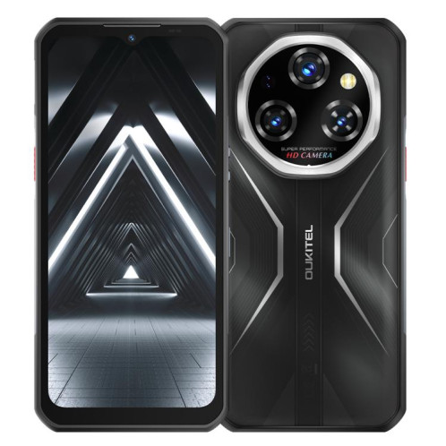 Téléphone robuste Oukitel WP55 Pro 5G, 16 Go + 512 Go, appareil photo 108 Mpx, reconnaissance d'empreintes digitales, écran 6,6 pouces, Android 15, MediaTek Dimensity 7025 Octa Core, NFC, OTG, réseau SO880B1625-015