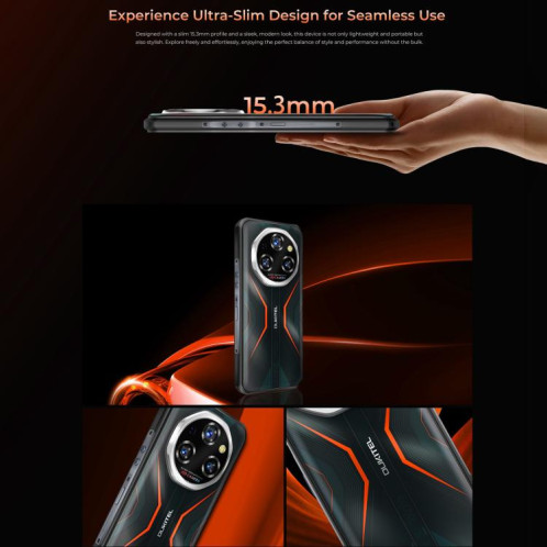 Téléphone robuste Oukitel WP55 Pro 5G, 16 Go + 512 Go, appareil photo 108 Mpx, reconnaissance d'empreintes digitales, écran 6,6 pouces, Android 15, MediaTek Dimensity 7025 Octa Core, NFC, OTG, réseau SO880B1625-015
