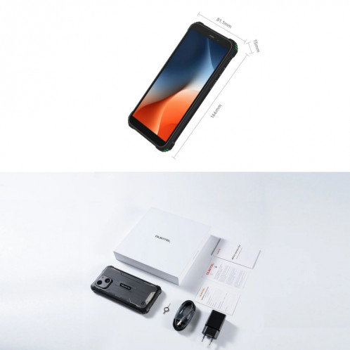  Oukitel WP32 Pro, 6 Go + 256 Go, 6,0 pouces Android 14 T606 Octa Core, OTG, Réseau : 4G (Noir) SO882B1661-014