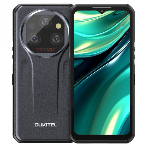  Téléphone robuste Oukitel WP39 Pro 5G, 6 Go + 256 Go, vision nocturne, identification par empreinte digitale, 6,6 pouces MediaTek Dimensity 6100+ Octa Core, NFC, OTG, réseau : 5G (noir) SO883B711-012