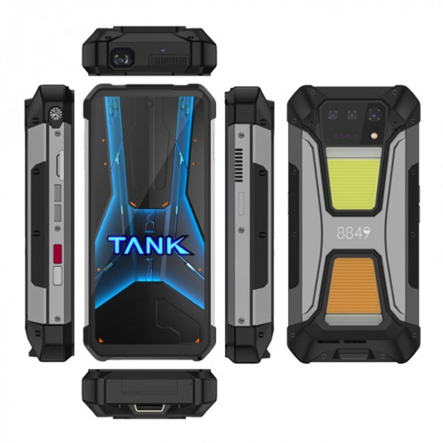  Téléphone robuste avec projecteur de vision nocturne Unihertz 8849 Tank 2 Pro, 12 Go + 256 Go, 6,79 pouces Android 14 MTK6789 Octa Core, réseau : 4G (noir) SU898B270-011
