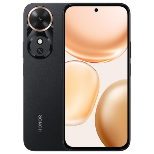 Honor Play 60M, 12 Go + 256 Go, lecteur d'empreintes digitales latéral, écran 6,61 pouces, MagicOS 9.0, Dimensity 6300 Octa Core, réseau 5G, OTG (noir) SH904B1149-08