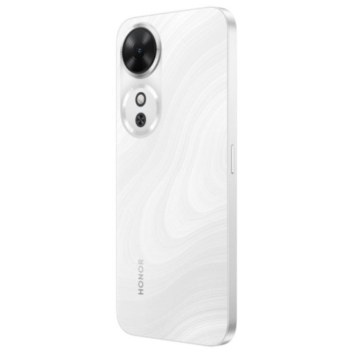 Honor Play 60M, 12 Go + 256 Go, lecteur d'empreintes digitales latéral, écran 6,61 pouces, MagicOS 9.0, Dimensity 6300 Octa Core, réseau 5G, OTG (blanc) SH904W397-08