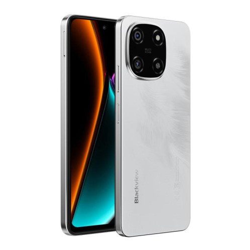  Blackview COLOR 6, 8 Go + 256 Go, reconnaissance faciale et empreinte digitale, écran 6,67 pouces, Android 15, MediaTek Helio G81 Octa Core, réseau 4G (blanc neige) SB925W1846-020