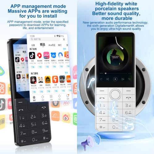 Téléphone à clavier DOOV R17 / F22, 3 Go + 32 Go, 2,8 pouces, Android 13, Mediatek MT6762 Octa Core, réseau 4G (noir) SD928B1276-013