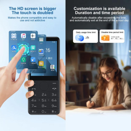 Téléphone à clavier DOOV R17 / F22, 3 Go + 32 Go, 2,8 pouces, Android 13, Mediatek MT6762 Octa Core, réseau 4G (noir) SD928B1276-013