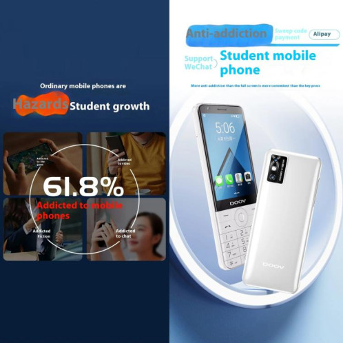 Téléphone à clavier DOOV R17 Pro / Z17, 4 Go + 64 Go, écran 3,5 pouces, Android 12, Mediatek MT6761 Quad Core, réseau 4G, compatible Google Store (bleu) SD930L850-010