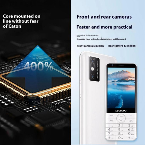 Téléphone à clavier DOOV R17 Pro / Z17, 4 Go + 64 Go, écran 3,5 pouces, Android 12, Mediatek MT6761 Quad Core, réseau 4G, compatible Google Store (noir) SD930B1681-010