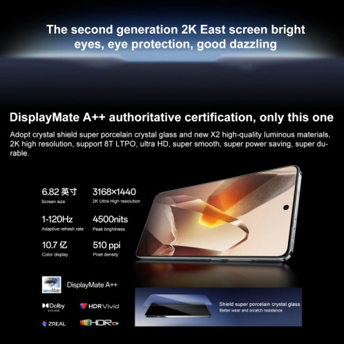 OnePlus 13 PJZ110, 24 Go + 1 To, identification par empreinte digitale sur l'écran, 6,82 pouces ColorOS 15.0 / Android 15 Snapdragon 8 Elite 3 nm Octa Core, NFC, réseau : 5G (noir) SO958B1653-020