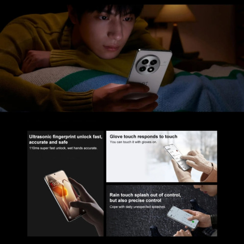 OnePlus 13 PJZ110, 24 Go + 1 To, identification par empreinte digitale sur l'écran, 6,82 pouces ColorOS 15.0 / Android 15 Snapdragon 8 Elite 3 nm Octa Core, NFC, réseau : 5G (blanc) SO958W27-020