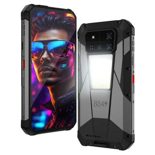  Téléphone robuste Unihertz Tank 4 Pro, 18 Go 1 To, vision nocturne, écran 6,73 pouces, Android 14, Dimensity 8300 Octa Core, réseau 5G, NFC (noir) SU964B1678-024