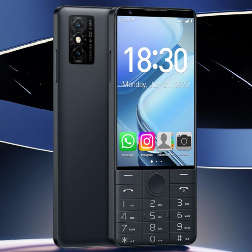 Téléphone à clavier DOOV R70, 6 Go + 128 Go, 4 pouces, Android 13, Mediatek MT6762 Octa Core, réseau 4G, compatible Google Store, avec appareil photo (noir) SD973B947-011