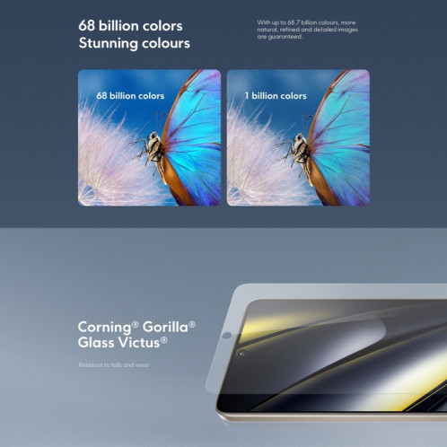  Xiaomi POCO F6 Global, 8 Go + 256 Go, lecteur d'empreintes digitales à l'écran, 6,67 pouces Xiaomi HyperOS Snapdragon 8s Gen 3 Octa Core 3,0 GHz, NFC, réseau : 5G (noir) SX980B79-014