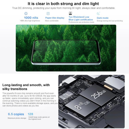 Vivo Y50m 5G, 6 Go + 128 Go, reconnaissance faciale/empreinte digitale latérale, écran 6,74 pouces, Android 15, OriginOS 5, Dimensity 6300 Octa Core, OTG, réseau 5G (noir) SV994B60-017