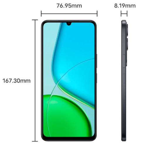 Vivo Y50m 5G, 12 Go + 256 Go, reconnaissance faciale/empreinte digitale latérale, écran 6,74 pouces, Android 15, OriginOS 5, Dimensity 6300 Octa Core, OTG, réseau 5G (noir) SV996B754-017