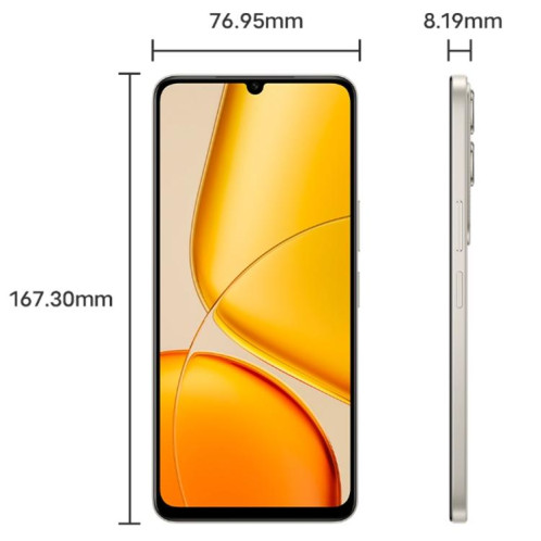 Vivo Y50m 5G, 12 Go + 256 Go, reconnaissance faciale/empreinte digitale latérale, écran 6,74 pouces, Android 15, OriginOS 5, Dimensity 6300 Octa Core, OTG, réseau 5G (or) SV996J1810-017