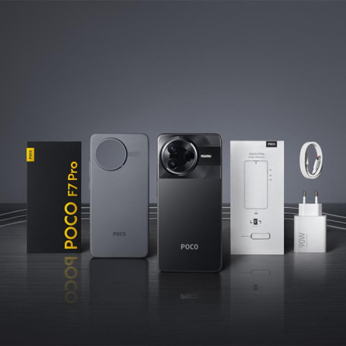  Xiaomi POCO F7 Global, 12 Go + 256 Go, lecteur d'empreintes digitales intégré, écran 6,67 pouces, Xiaomi HyperOS 2, Snapdragon 8 Gen 3 Octa Core, NFC, réseau 5G (bleu) SX014L1656-021