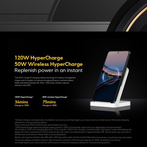  Xiaomi POCO F7 Ultra Global, 12 Go + 256 Go, lecteur d'empreintes digitales intégré, écran 6,67 pouces, Xiaomi HyperOS 2, Snapdragon 8 Elite Octa Core, NFC, réseau 5G (noir) SX016B1099-023