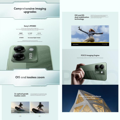  Xiaomi POCO M7 Pro 5G Global, 8 Go + 256 Go, lecteur d'empreintes digitales intégré, écran 6,67 pouces, Xiaomi HyperOS 2, MediaTek Dimensity 7025-Ultra Octa Core, NFC, réseau 5G (violet) SX020P1590-012