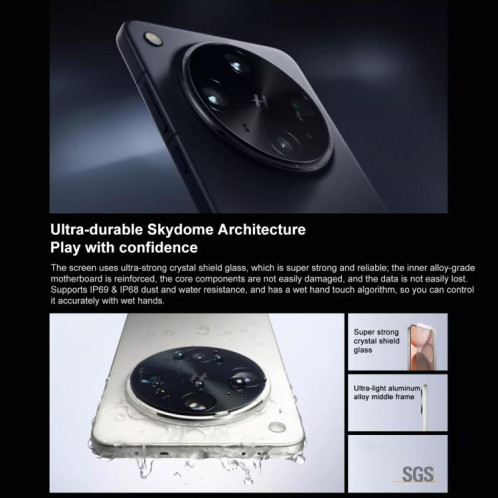 OPPO Find X8 Ultra Satellite Edition, 16 Go + 1 To, écran 6,82 pouces, lecteur d'empreintes digitales, ColorOS 15, Snapdragon 8 Elite Octa Core, NFC, OTG, réseau 5G (blanc) SO506W1656-017