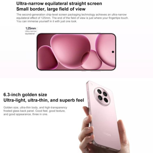 OPPO Find X8s, 12 Go + 256 Go, écran 6,32 pouces, ColorOS 15 Dimensity 9400+ Octa Core, NFC, OTG, réseau 5G (bleu) SO508L948-015
