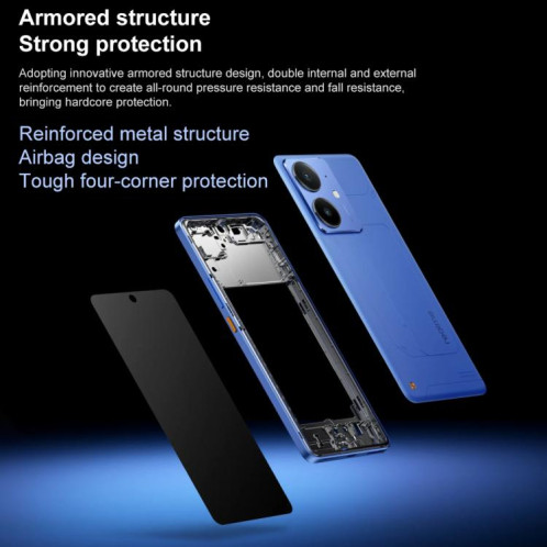 Realme Neo7 SE, 12 Go + 256 Go, 6,78 pouces, Android 15 / Realme UI 6.0, MediaTek Dimensity 8400-MAX Octa Core, NFC, réseau 5G (bleu) SR514L1324-021