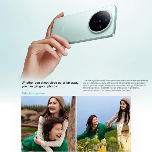 Vivo X200s, 16 Go + 512 Go, reconnaissance faciale / reconnaissance d'empreintes digitales 3D, écran 6,67 pouces, processeur Octa Core OriginOS 5 / Android 15 Dimensity 9400+, OTG, NFC, réseau 5G, compatible Google SV527B1796-014