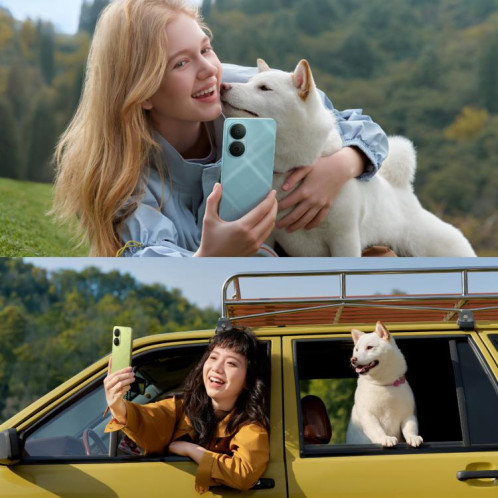 HUAWEI Enjoy 80, 8 Go + 512 Go, lecteur d'empreintes digitales latéral, 6,67 pouces, HarmonyOS 4.0, OTG, non compatible avec Google Play (blanc) SH530W1184-013