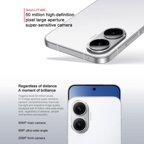 Xiaomi Redmi Turbo 4 Pro, 12 Go + 512 Go, 6,83 pouces, Xiaomi HyperOS 2, Snapdragon 8s Gen 4 Octa Core, NFC, réseau 5G (blanc) SX532W1493-012