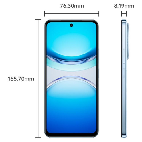 Vivo Y300i, 8 Go + 128 Go, reconnaissance faciale / empreinte digitale latérale, écran 6,68 pouces, Android 15, OriginOS 5, Snapdragon 4 Gen 2 Octa Core, OTG, NFC, réseau 5G (bleu) SV536L151-010