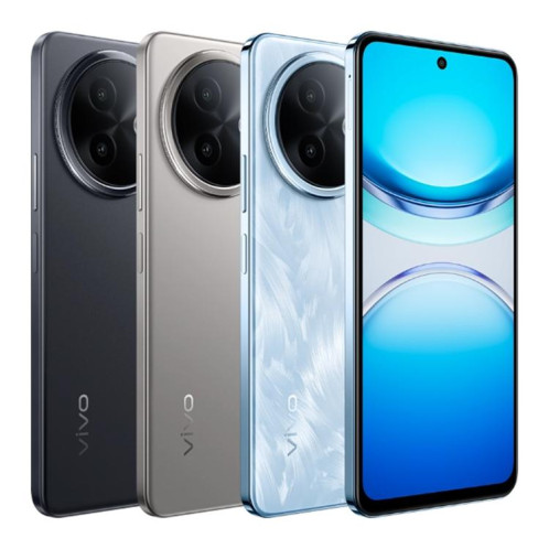 Vivo Y300i, 8 Go + 256 Go, reconnaissance faciale / empreinte digitale latérale, écran 6,68 pouces, Android 15, OriginOS 5, Snapdragon 4 Gen 2 Octa Core, OTG, NFC, réseau 5G (noir) SV537B295-010