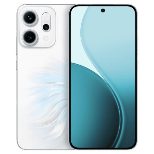 Téléphone OPPO Reno14 AI, 12 Go + 256 Go, écran 6,59 pouces, ColorOS 15.0, Dimensity 8350 Octa Core, NFC, OTG, réseau 5G (blanc) SO550W1349-016