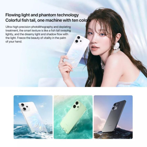 Téléphone OPPO Reno14 AI, 12 Go + 512 Go, écran 6,59 pouces, lecteur d'empreintes digitales, ColorOS 15.0, Dimensity 8350 Octa Core, NFC, OTG, réseau 5G (blanc) SO551W946-016