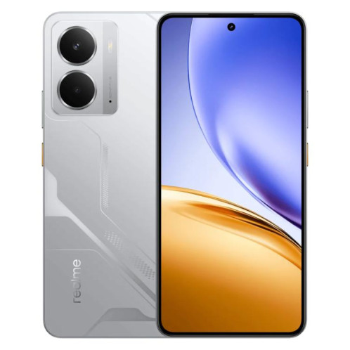 Realme 14, 16 Go + 256 Go, écran 6,67 pouces, reconnaissance d'empreintes digitales, Realme UI 6.0, Snapdragon 6 Gen 4 Octa Core, NFC, réseau 5G (argent) SO810S48-013