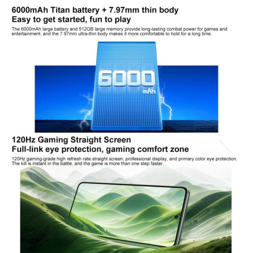 Realme 14, 16 Go + 256 Go, écran 6,67 pouces, reconnaissance d'empreintes digitales, Realme UI 6.0, Snapdragon 6 Gen 4 Octa Core, NFC, réseau 5G (argent) SO810S48-013