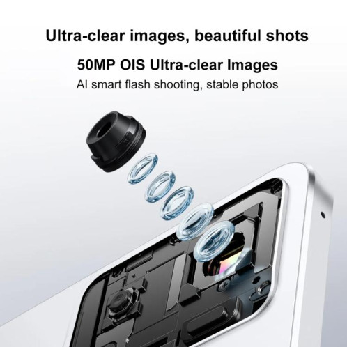 Realme 14, 16 Go + 256 Go, écran 6,67 pouces, reconnaissance d'empreintes digitales, Realme UI 6.0, Snapdragon 6 Gen 4 Octa Core, NFC, réseau 5G (argent) SO810S48-013