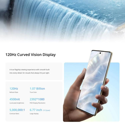 Realme 14 Pro, 16 Go + 512 Go, écran 6,77 pouces, reconnaissance d'empreintes digitales, Realme UI 6.0 Dimensity 7300 Octa Core, NFC, réseau 5G (blanc) SO813W483-022