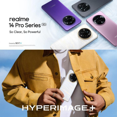 Realme 14 Pro, 16 Go + 512 Go, écran 6,77 pouces, reconnaissance d'empreintes digitales, Realme UI 6.0 Dimensity 7300 Octa Core, NFC, réseau 5G (blanc) SO813W483-022