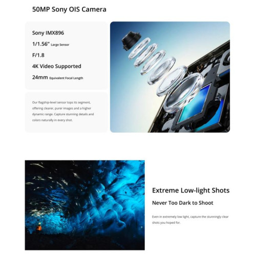 Realme 14 Pro+, 12 Go + 256 Go, écran 6,83 pouces, reconnaissance d'empreintes digitales, Realme UI 6.0, Snapdragon 7s Gen 3 Octa Core, NFC, réseau 5G (blanc) SO814W1183-027