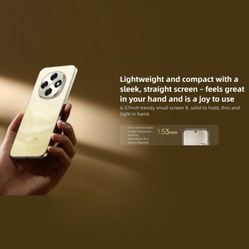 OPPO A6 Pro 5G, 12 Go + 256 Go, écran 6,57 pouces, lecteur d'empreintes digitales, ColorOS 15, Android 15, Dimensity 7300 Octa Core, NFC, OTG, réseau 5G (noir) SO248B65-021