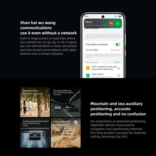 OPPO A6 Pro 5G, 16 Go + 256 Go, écran 6,57 pouces, processeur ColorOS 15, Android 15, Dimensity 7300 Octa Core, NFC, OTG, réseau 5G (noir) SO249B320-021