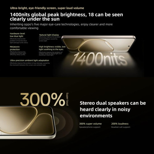 OPPO A6 Pro 5G, 16 Go + 256 Go, écran 6,57 pouces, processeur ColorOS 15, Android 15, Dimensity 7300 Octa Core, NFC, OTG, réseau 5G (noir) SO249B320-021