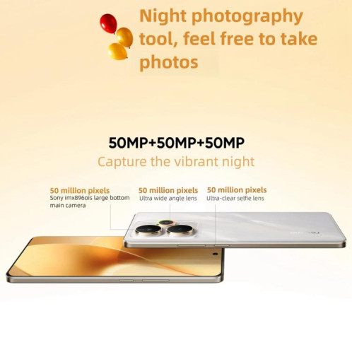 Realme 15 Pro, 12 Go + 256 Go, écran 6,8 pouces, Realme UI 6.0, Android 15, Snapdragon 7 Gen 4 Octa Core, NFC, réseau 5G (blanc) SR261W1232-024