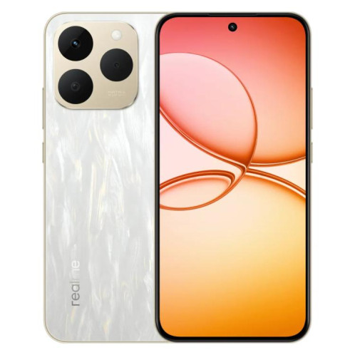 Realme 15T, 12 Go + 256 Go, écran 6,57 pouces, reconnaissance d'empreintes digitales, Realme UI 6.0, Android 15, MediaTek Dimensity 6400 Max Octa Core, NFC, réseau 5G (blanc) SR265W614-020