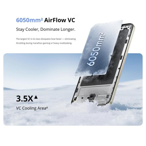 Realme 15T, 12 Go + 256 Go, écran 6,57 pouces, reconnaissance d'empreintes digitales, Realme UI 6.0, Android 15, MediaTek Dimensity 6400 Max Octa Core, NFC, réseau 5G (noir) SR265B1062-020