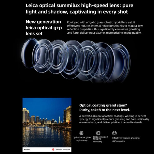 Xiaomi 17, 12 Go + 256 Go, lecteur d'empreintes digitales ultrasonique 3D, écran 6,3 pouces, Xiaomi HyperOS 3, Snapdragon 8 Elite Gen 5 Octa Core, NFC, réseau 5G (bleu) SX267L117-024