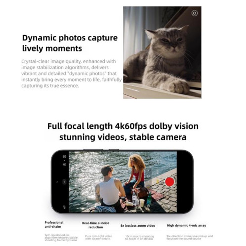 Xiaomi 17, 12 Go + 512 Go, lecteur d'empreintes digitales ultrasonique 3D, écran 6,3 pouces, Xiaomi HyperOS 3, Snapdragon 8 Elite Gen 5 Octa Core, NFC, réseau 5G (blanc) SX268W1429-024