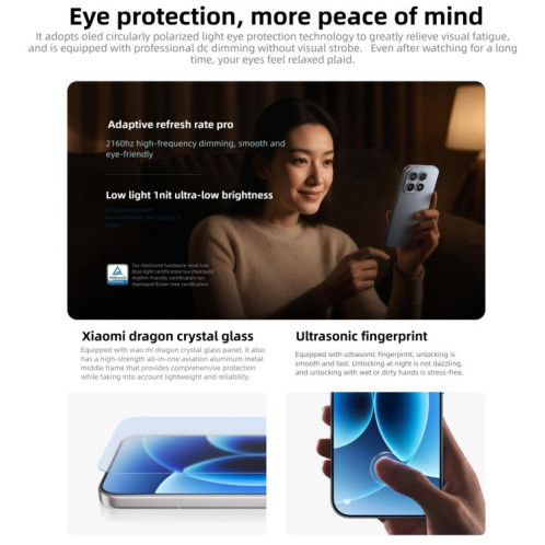 Xiaomi 17, 12 Go + 512 Go, lecteur d'empreintes digitales ultrasonique 3D, écran 6,3 pouces, Xiaomi HyperOS 3, Snapdragon 8 Elite Gen 5 Octa Core, NFC, réseau 5G (blanc) SX268W1429-024