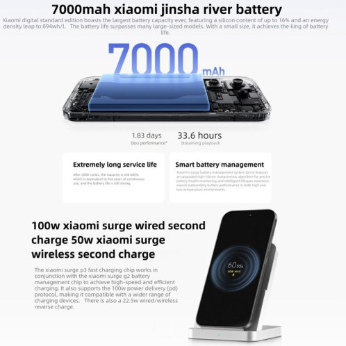 Xiaomi 17, 12 Go + 512 Go, lecteur d'empreintes digitales ultrasonique 3D, écran 6,3 pouces, Xiaomi HyperOS 3, Snapdragon 8 Elite Gen 5 Octa Core, NFC, réseau 5G (blanc) SX268W1429-024